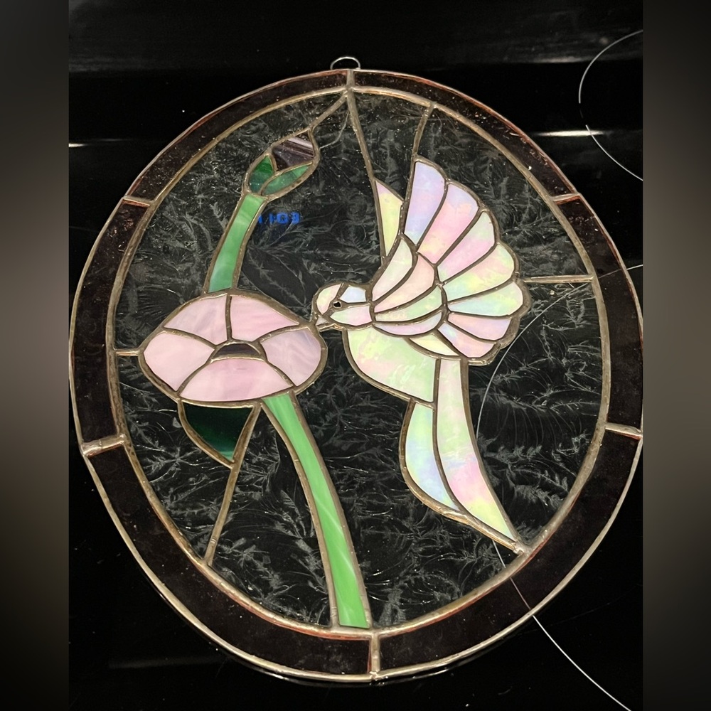 Stained Glass Art hummingbird sun catcher